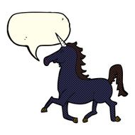 cartoon unicorn with speech bubble N21