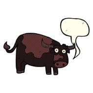 cartoon cow with speech bubble N21