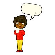 cartoon friendly man with speech bubble N10
