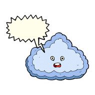 cartoon cloud with speech bubble N11
