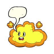 cartoon cloud with speech bubble N12