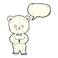 cartoon cute little bear with speech bubble N11