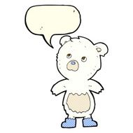 cartoon cute little bear with speech bubble N12