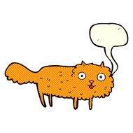 cartoon furry cat with speech bubble N6