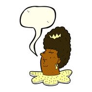 cartoon queen head with speech bubble N6
