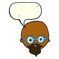 cartoon shocked man with beard speech bubble N11
