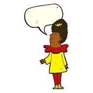 cartoon queen with speech bubble N5