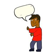 cartoon happy man with speech bubble N244