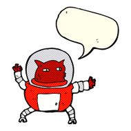 cartoon alien with speech bubble N6