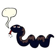 cartoon snake with speech bubble N35