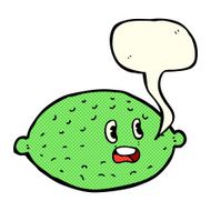 cartoon lime with speech bubble N3
