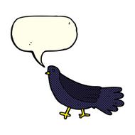 cartoon bird with speech bubble N168
