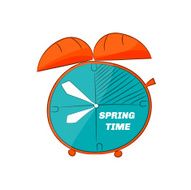 Doodle table clock Spring time