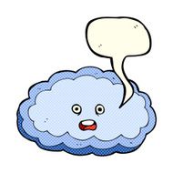 cartoon decorative cloud with speech bubble N3