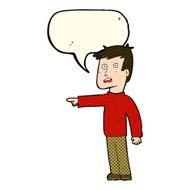 cartoon pointing man with speech bubble N48