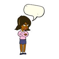 cartoon angry woman with speech bubble N11