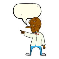 cartoon old man pointing with speech bubble N5