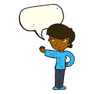 cartoon woman waving with speech bubble N188