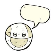cartoon ball with speech bubble N3