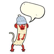 cartoon crazy monkey with speech bubble N6