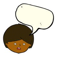 cartoon unhappy boy with speech bubble N32
