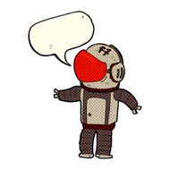 cartoon astronaut with speech bubble N66