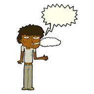 cartoon smoker with speech bubble N6