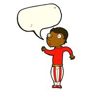 cartoon man in loud clothes with speech bubble N6
