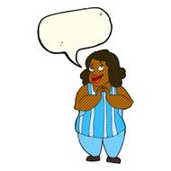 cartoon happy cook with speech bubble N5