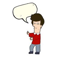 cartoon man gesturing wildly with speech bubble N6
