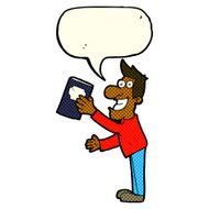 cartoon man with book speech bubble N6