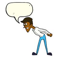 cartoon angry man with speech bubble N47