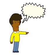 cartoon man blaming with speech bubble N6