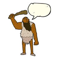 cartoon neanderthal with speech bubble N4