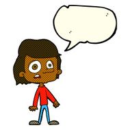 cartoon worried boy with speech bubble N18