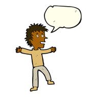 cartoon happy man with speech bubble N252