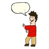 cartoon laughing man with speech bubble N11