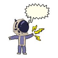 cartoon astronaut with speech bubble N68