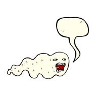 cartoon ghost with speech bubble N13