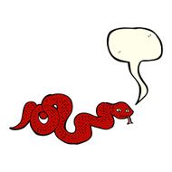 cartoon snake with speech bubble N36