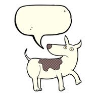 funny cartoon dog with speech bubble N9
