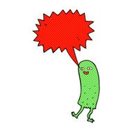 cartoon funny ghost with speech bubble N8