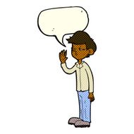 cartoon arrogant boy with speech bubble N6