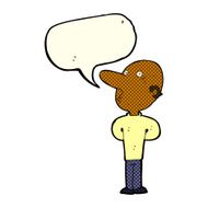 cartoon balding man with speech bubble N10