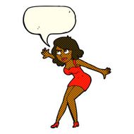 cartoon female spy with speech bubble N14