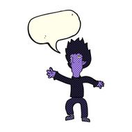 cartoon vampire with speech bubble N66