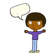 cartoon surprised man with speech bubble N78