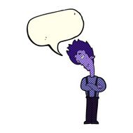 cartoon vampire with speech bubble N68