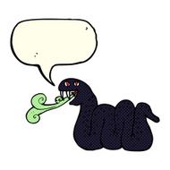 cartoon snake with speech bubble N37