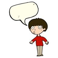 cartoon surprised boy with speech bubble N16